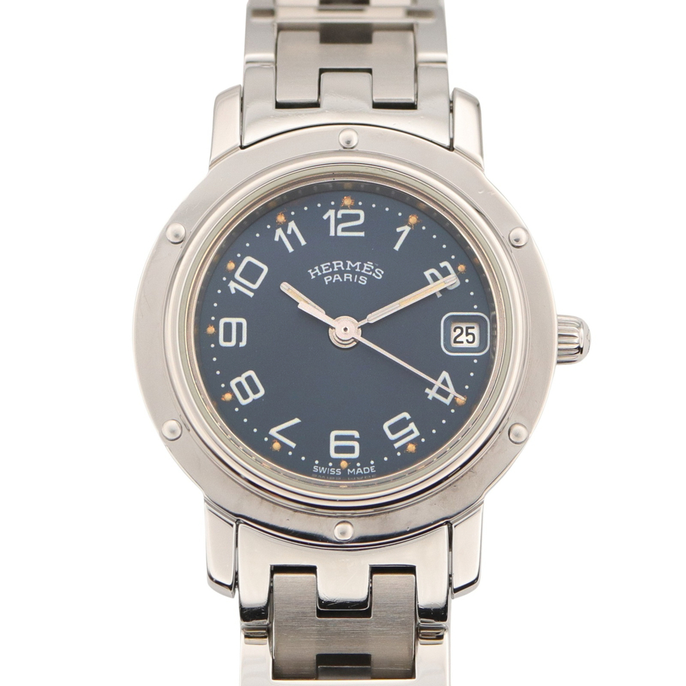 Hermes Clipper Watch, Stainless Steel, Women's, Blue (CL4.210)